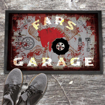 Whell Horse Fars Garage Vintage Dørmåtte-Dørmåtte-Wheel Horse-Garage Culture Shop- garage - man cave - merchandise
