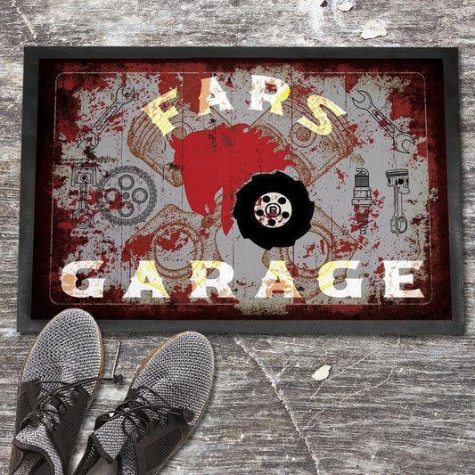 Whell Horse Fars Garage Vintage Dørmåtte-Dørmåtte-Wheel Horse-Garage Culture Shop- garage - man cave - merchandise