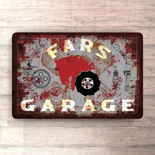 Whell Horse Fars Garage Vintage Skilte, Musemåtte, Dørmåtte-Skilte-Wheel Horse-Garage Culture Shop- garage - man cave - merchandise