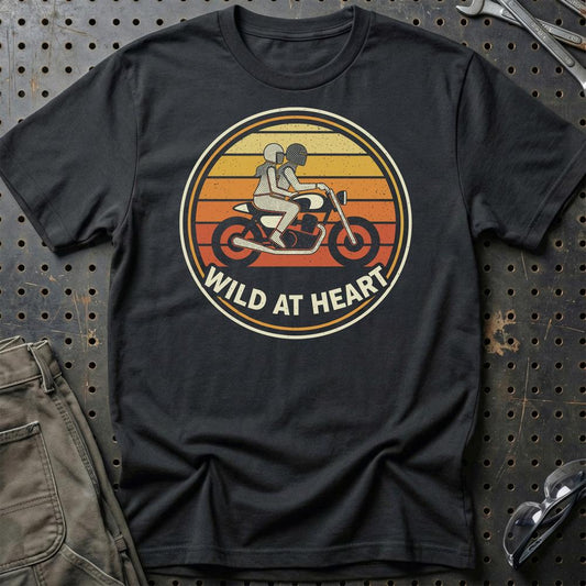 Wild At Heart – Unisex T-Shirt , Bomuld-Beklædning-Garage Culture-Sort-S-Garage Culture Shop- garage - man cave - merchandise