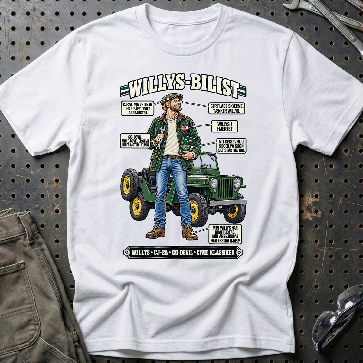 
Willys-Bilist T-Shirt – Hvid