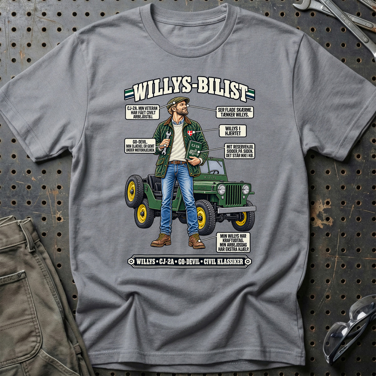 
Willys-Bilist T-Shirt – Grå Sport