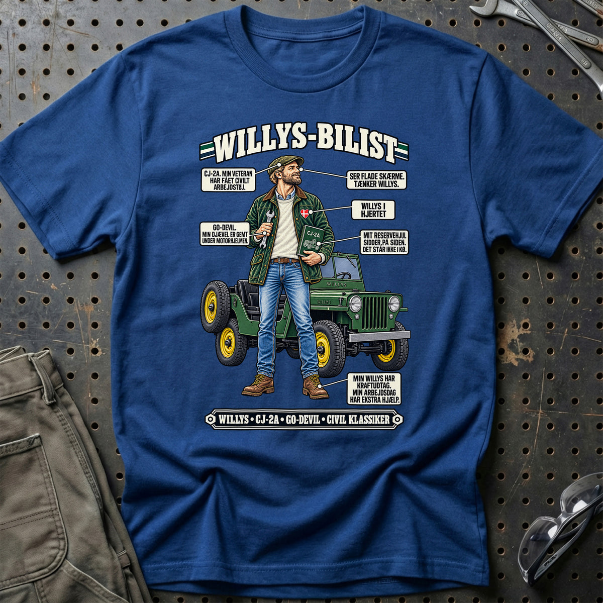 
Willys-Bilist T-Shirt – Blå Royal