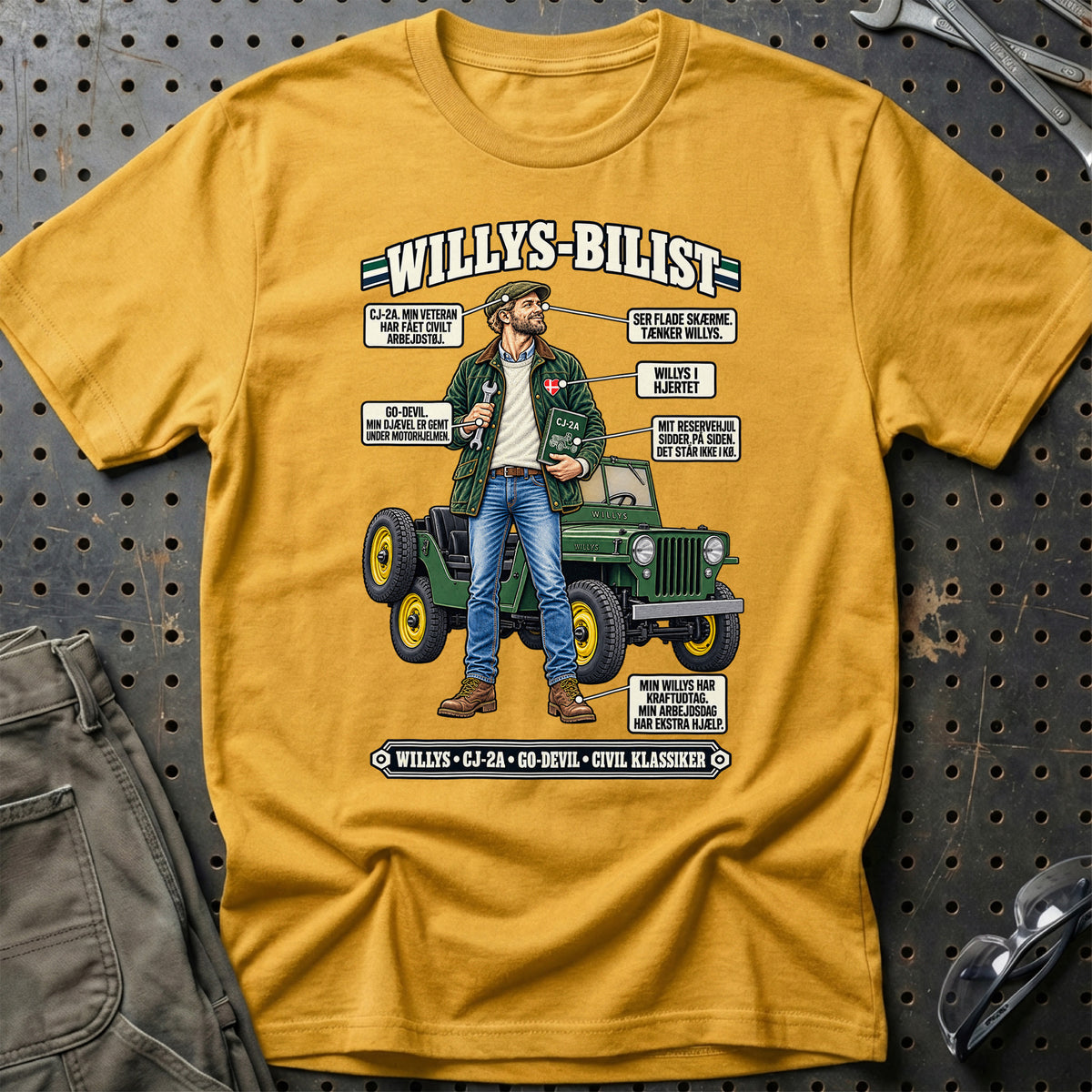 
Willys-Bilist T-Shirt – Guld
