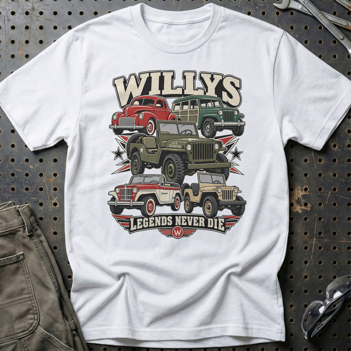 
Produktbillede af Willys Legends Never Die T-Shirt