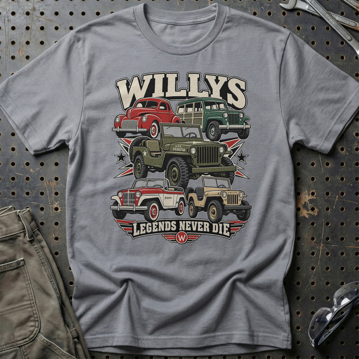 
Produktbillede af Willys Legends Never Die T-Shirt