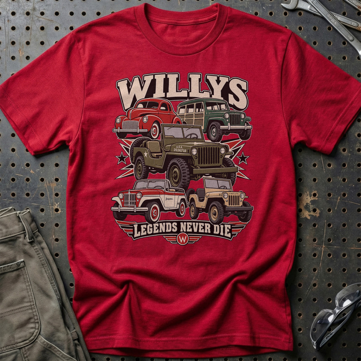 
Produktbillede af Willys Legends Never Die T-Shirt