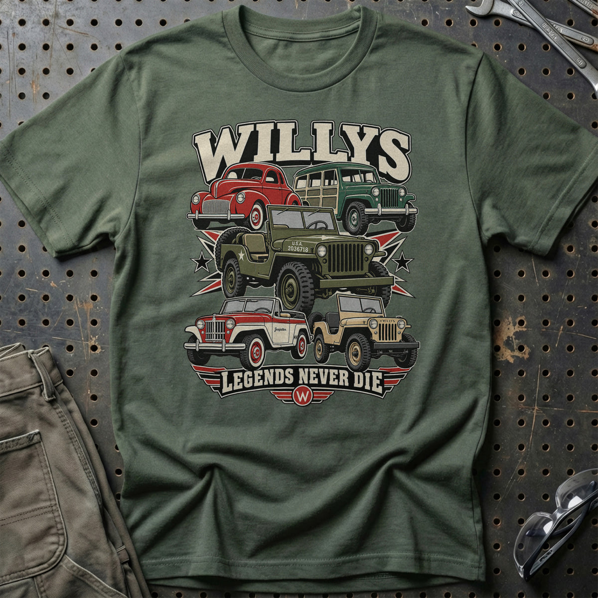 
Produktbillede af Willys Legends Never Die T-Shirt