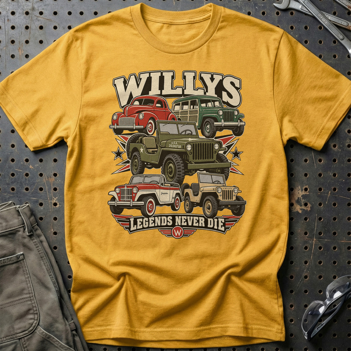 
Produktbillede af Willys Legends Never Die T-Shirt