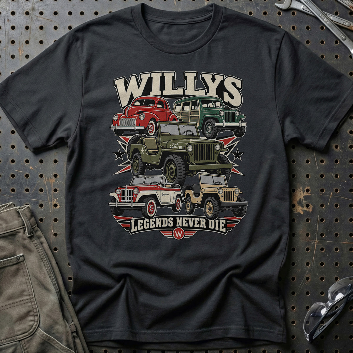 
Produktbillede af Willys Legends Never Die T-Shirt