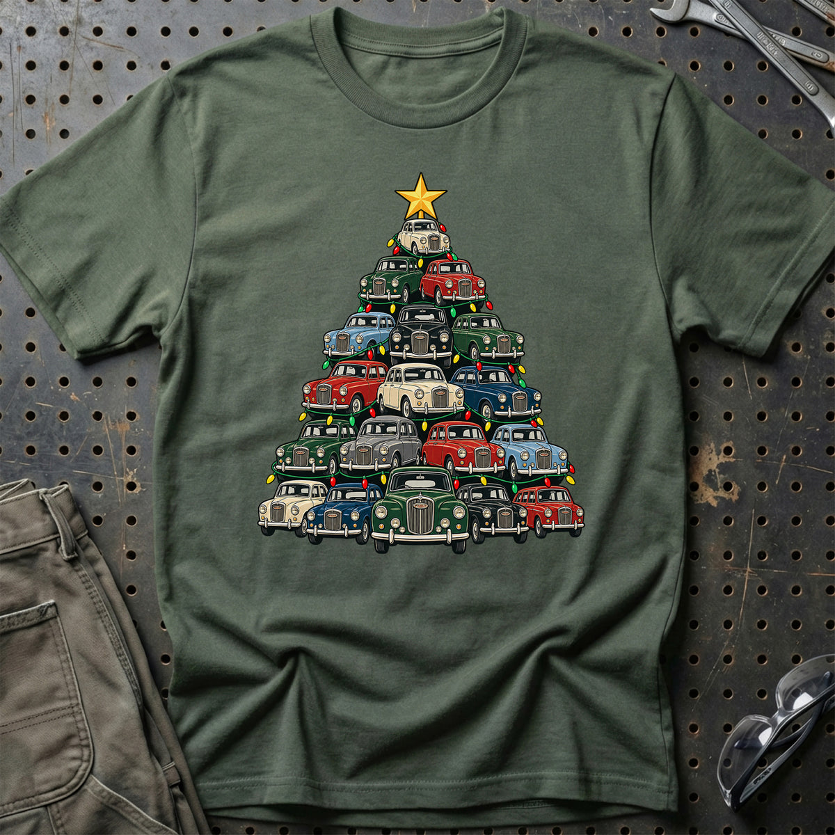 
Wolseley Juletræ Christmas Tree Unisex T-Shirt – Grøn Militær – print foran