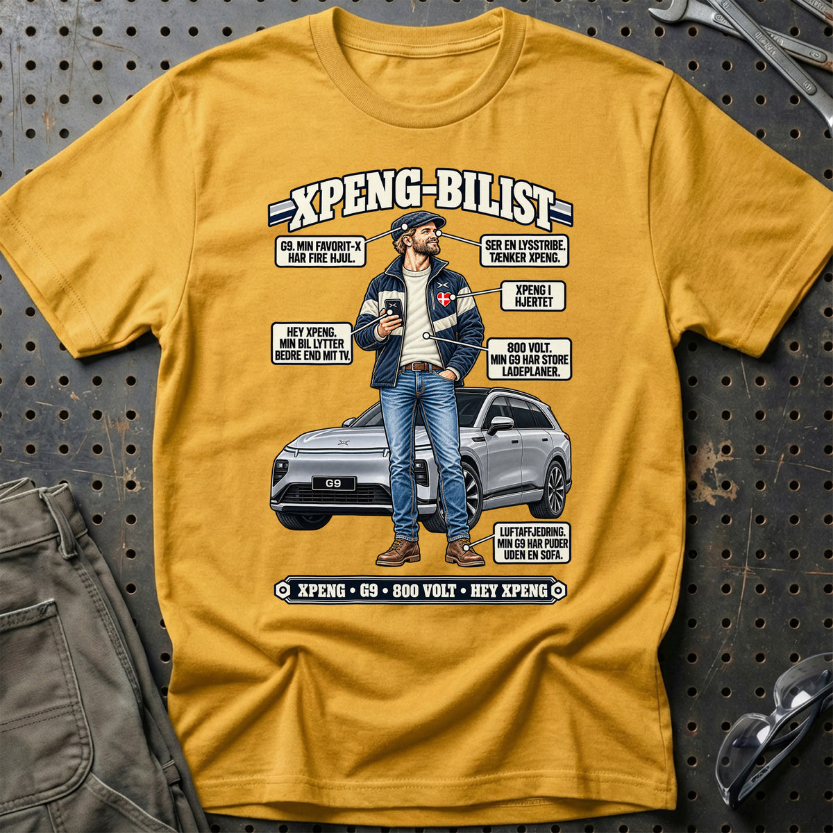 
XPeng-Bilist T-Shirt – Guld