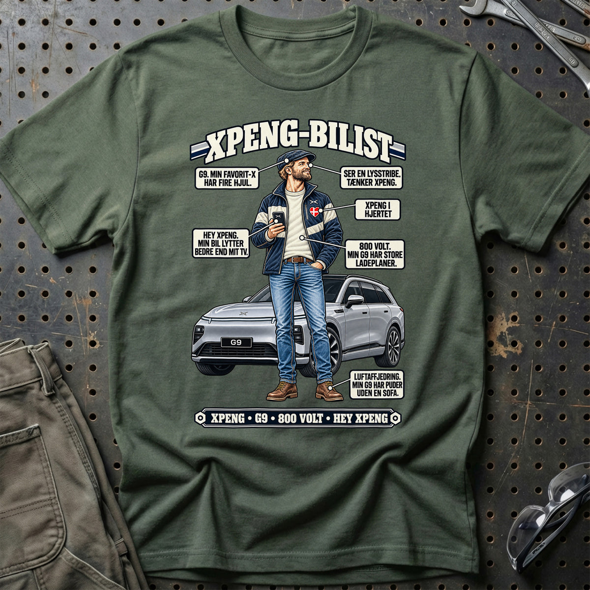 
XPeng-Bilist T-Shirt – Grøn Militær