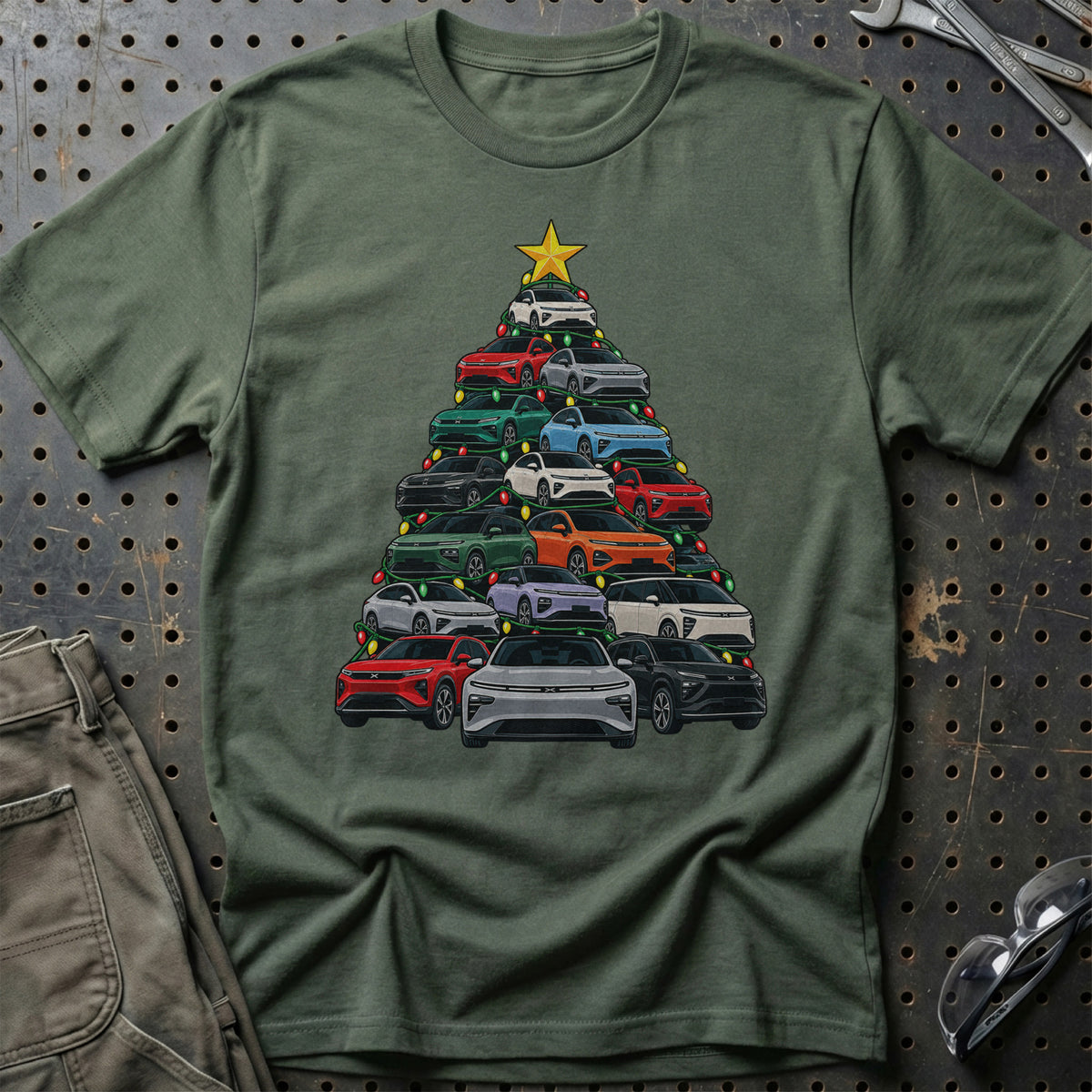 XPeng Juletræ T-Shirt-Beklædning-XPeng-Grøn Militær-S-Garage Culture Shop- garage - man cave - merchandise