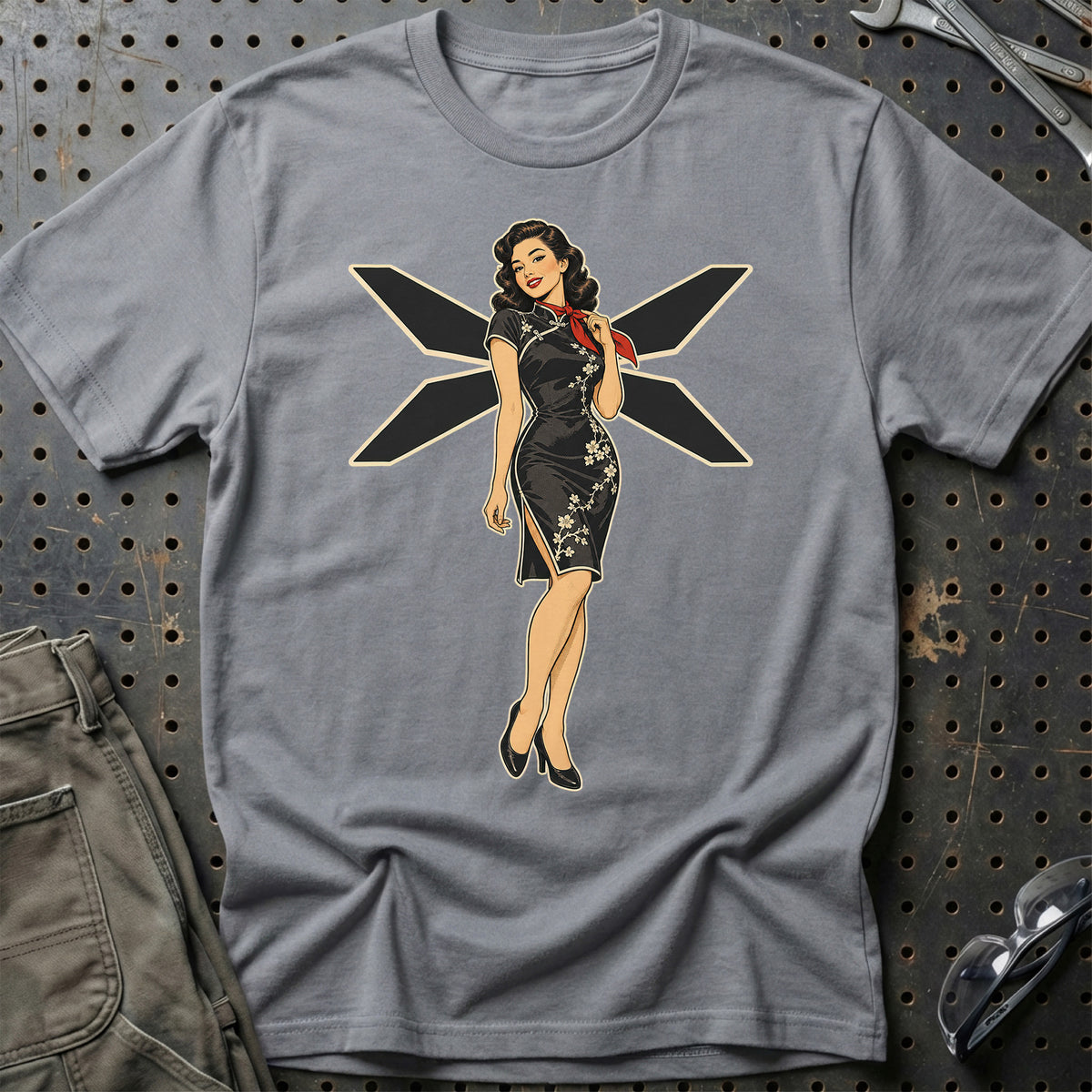 XPeng Retro Pinup T-Shirt-Beklædning-XPeng-Grå Sport-S-Garage Culture Shop- garage - man cave - merchandise