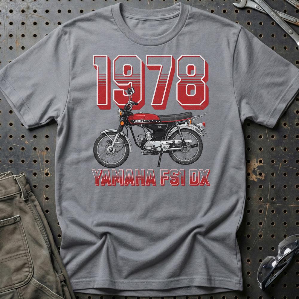 Yamaha FS1 DX 1978 - Unisex T-Shirt-Beklædning-Yamaha-Grå Sport-S-Garage Culture Shop- garage - man cave - merchandise