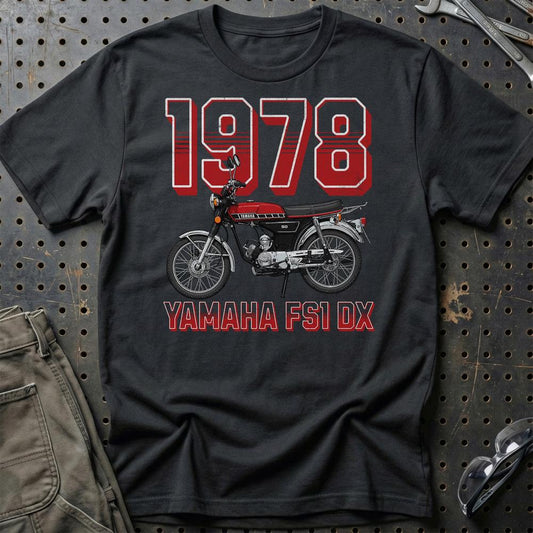 Yamaha FS1 DX 1978 - Unisex T-Shirt-Beklædning-Yamaha-Sort-S-Garage Culture Shop- garage - man cave - merchandise