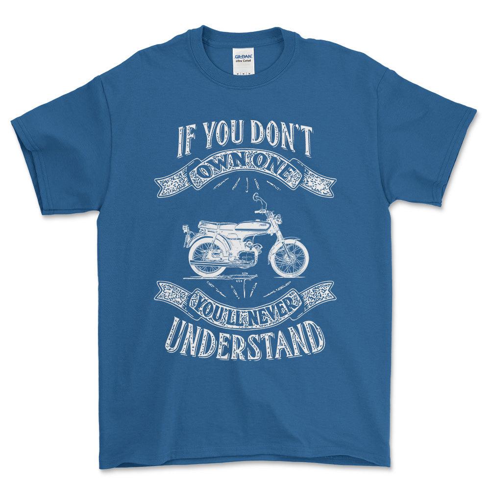 Yamaha Fs1 If You Dont Own One Yamaha Fs1 Youll Never Understand Unisex T-Shirt , Bomuld-Beklædning-Yamaha-Blå Royal-S-Forside-Garage Culture Shop- garage - man cave - merchandise