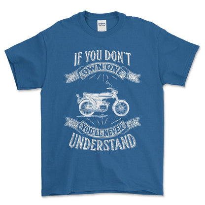 Yamaha Fs1 If You Dont Own One Yamaha Fs1 Youll Never Understand Unisex T-Shirt , Bomuld-Beklædning-Yamaha-Blå Royal-S-Forside-Garage Culture Shop- garage - man cave - merchandise