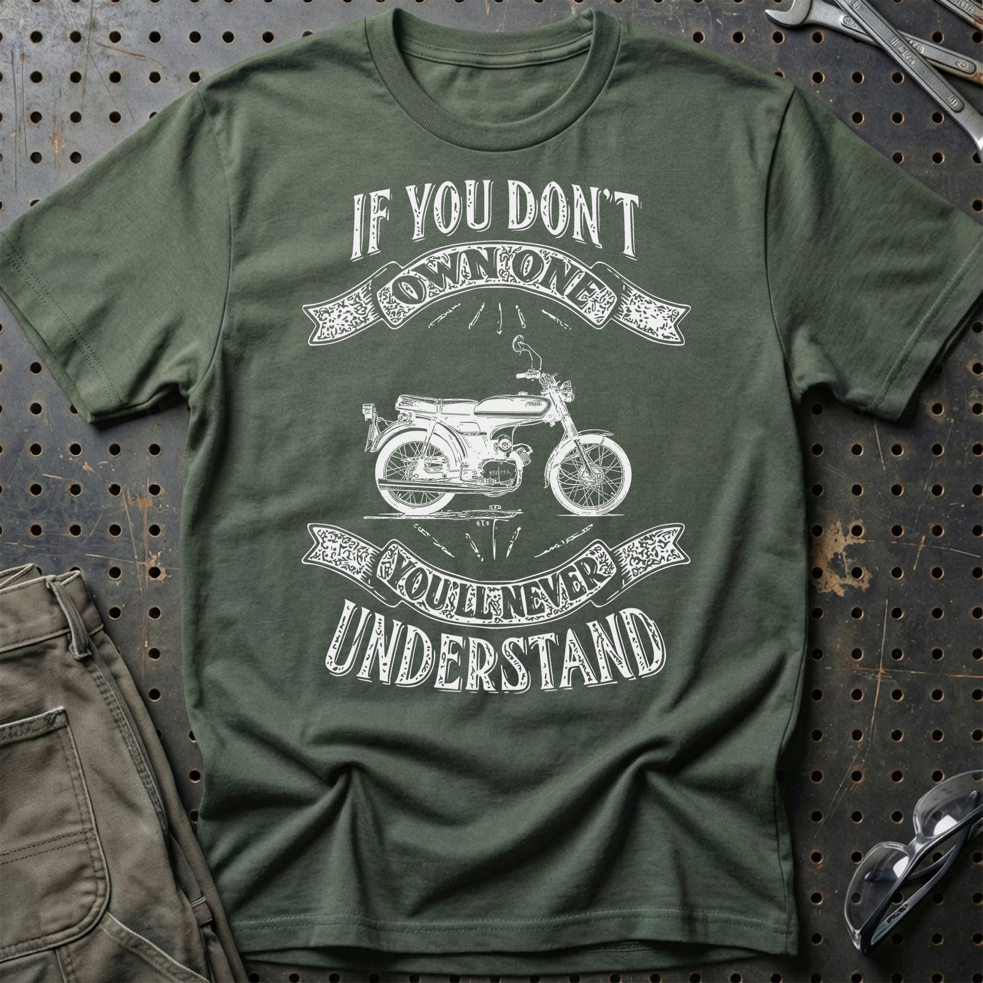 Yamaha Fs1 If You Dont Own One Yamaha Fs1 Youll Never Understand Unisex T-Shirt , Bomuld-Beklædning-Yamaha-Grøn Militær-S-Garage Culture Shop- garage - man cave - merchandise