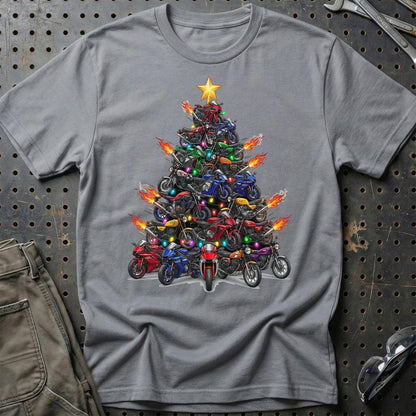 Yamaha Juletræ Christmas Tree - Unisex T-Shirt-Beklædning-Yamaha-Grå Sport-S-Garage Culture Shop- garage - man cave - merchandise
