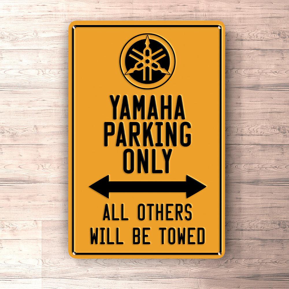 Yamaha Parking Only Skilte, Musemåtte, Dørmåtte-Parking skilte-Yamaha-Garage Culture Shop- garage - man cave - merchandise