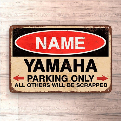Yamaha - Parking Only - Skilte, Musemåtte, Dørmåtte-Skilte-Yamaha-Garage Culture Shop- garage - man cave - merchandise