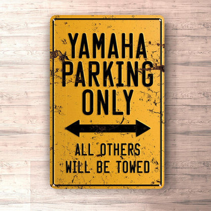 Yamaha Parking Only Skilte, Musemåtte, Dørmåtte-Parking skilte-Yamaha-Garage Culture Shop- garage - man cave - merchandise