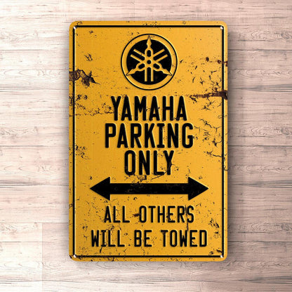 Yamaha Parking Only Skilte, Musemåtte, Dørmåtte-Parking skilte-Yamaha-Garage Culture Shop- garage - man cave - merchandise