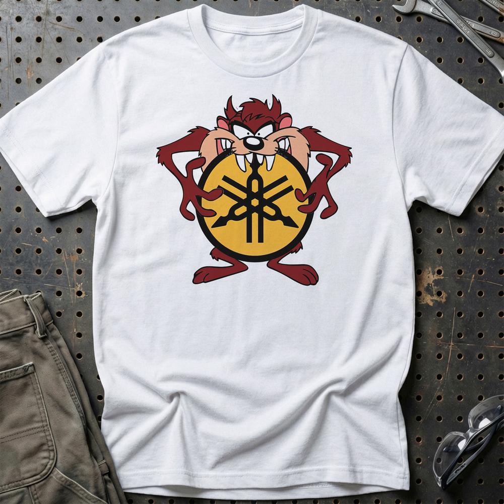 Yamaha TAZ Unisex T-Shirt , Bomuld-Beklædning-Yamaha-Hvid-S-Garage Culture Shop- garage - man cave - merchandise