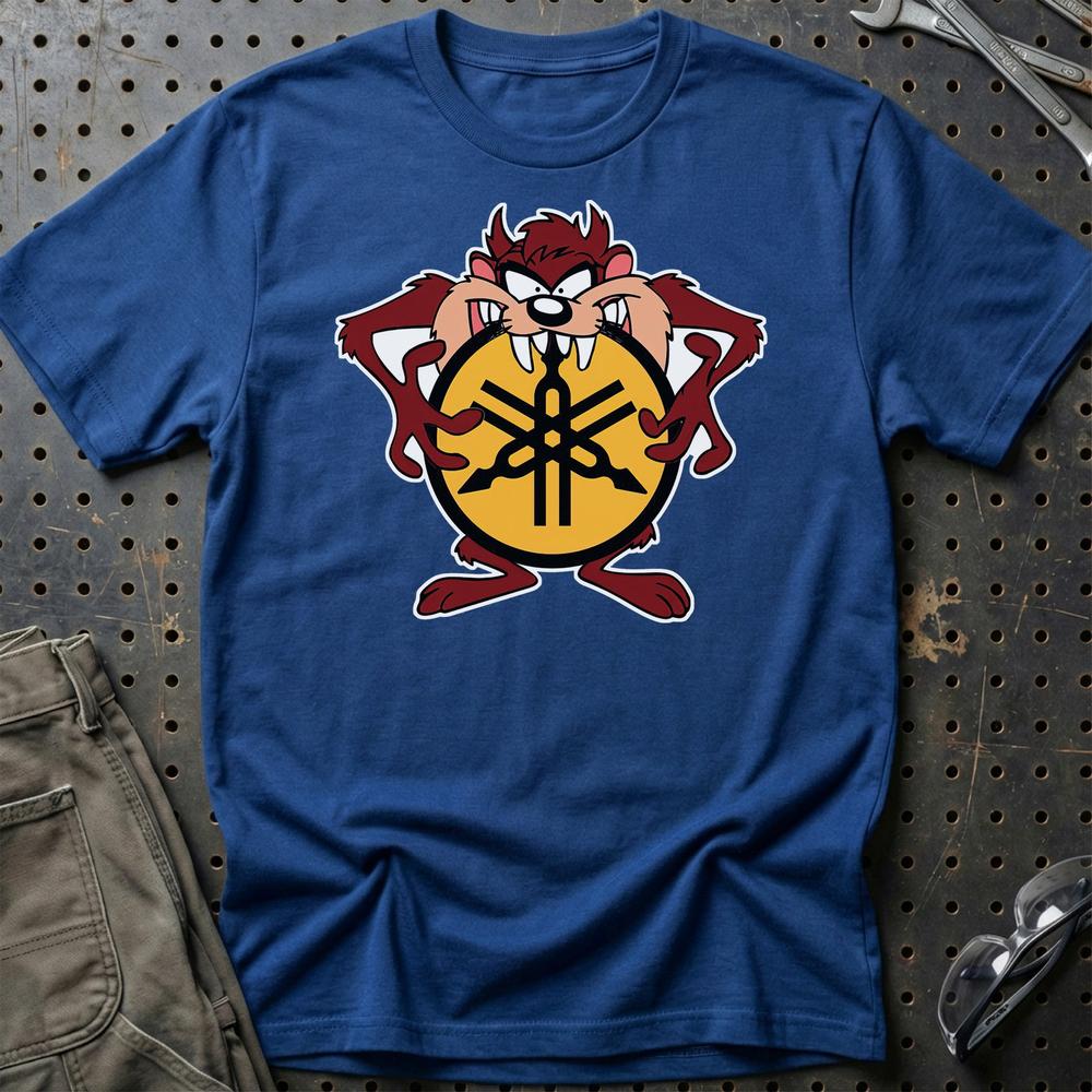 Yamaha TAZ Unisex T-Shirt , Bomuld-Beklædning-Yamaha-Blå Royal-S-Garage Culture Shop- garage - man cave - merchandise