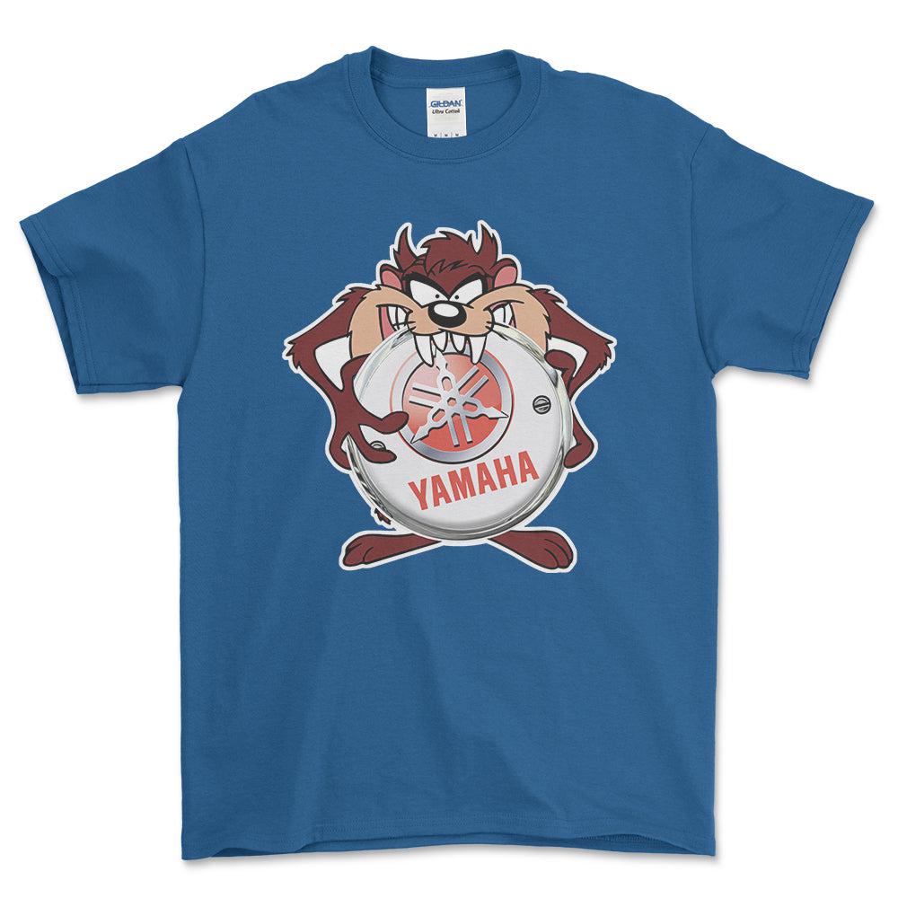 Yamaha TAZ Unisex T-Shirt , Bomuld-Beklædning-Yamaha-Blå Royal-S-Forside-Garage Culture Shop- garage - man cave - merchandise