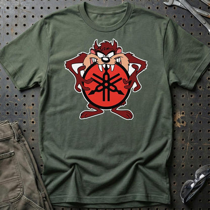 Yamaha TAZ Unisex T-Shirt , Bomuld-Beklædning-Yamaha-Grøn Militær-S-Garage Culture Shop- garage - man cave - merchandise