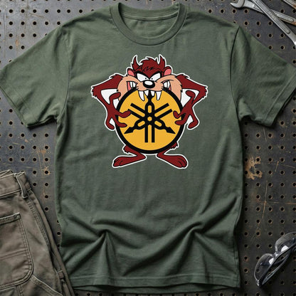 Yamaha TAZ Unisex T-Shirt , Bomuld-Beklædning-Yamaha-Grøn Militær-S-Garage Culture Shop- garage - man cave - merchandise
