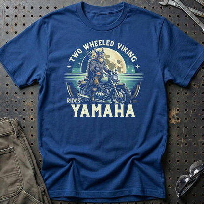 Yamaha Two Wheeled Viking Rides Yamaha - Unisex T-Shirt , Bomuld-Beklædning-Yamaha-Blå Royal-S-Garage Culture Shop- garage - man cave - merchandise