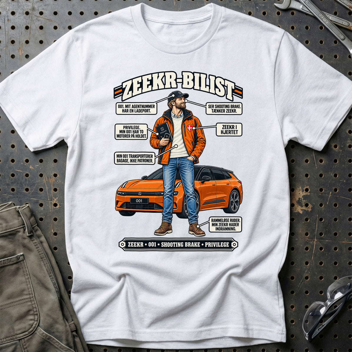 
Zeekr-Bilist T-Shirt – Hvid
