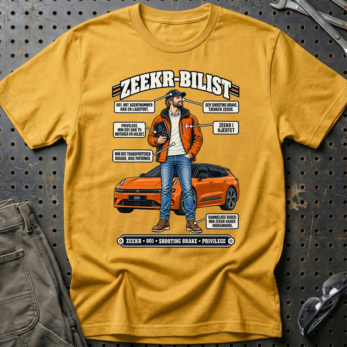 
Zeekr-Bilist T-Shirt – Guld