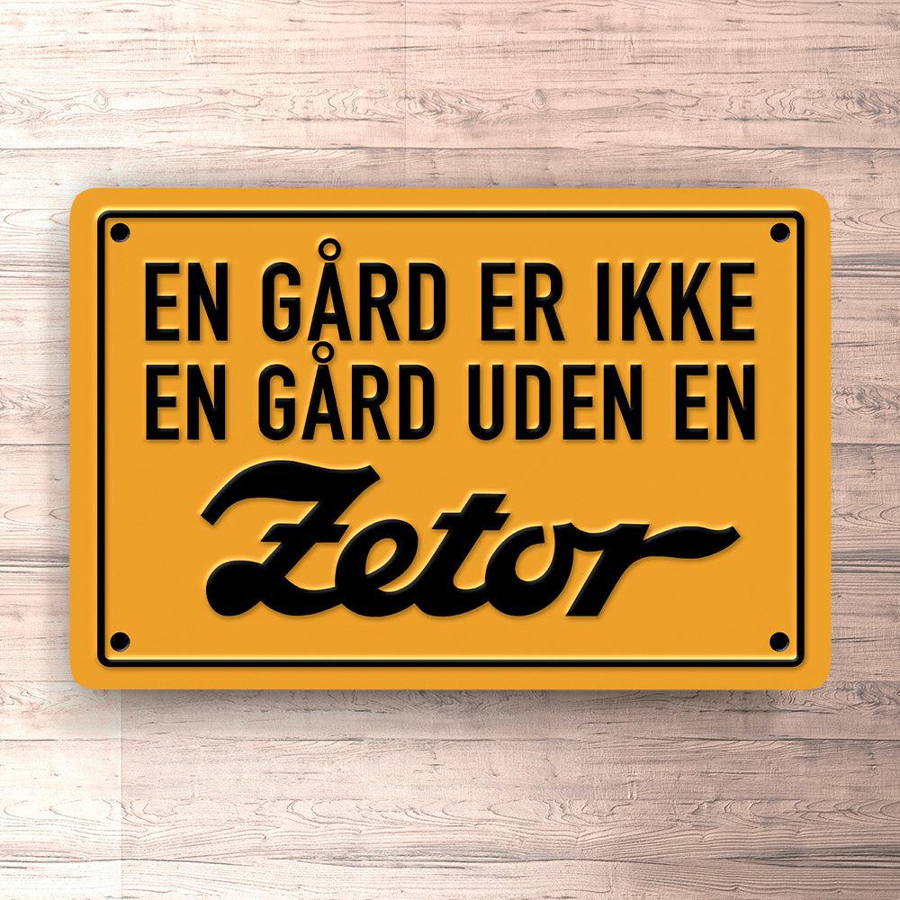 Zetor En Gård Er Ikke En Gård Uden En Zetor Skilte, Musemåtte, Dørmåtte-Skilte-Zetor-Garage Culture Shop- garage - man cave - merchandise