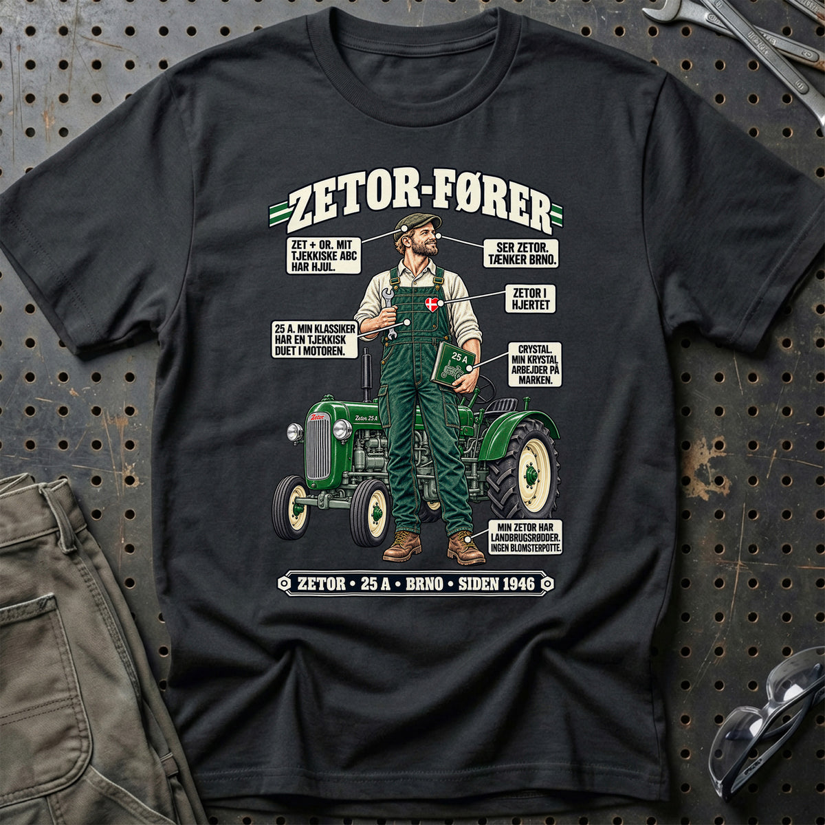 
Zetor-Fører T-Shirt – Sort