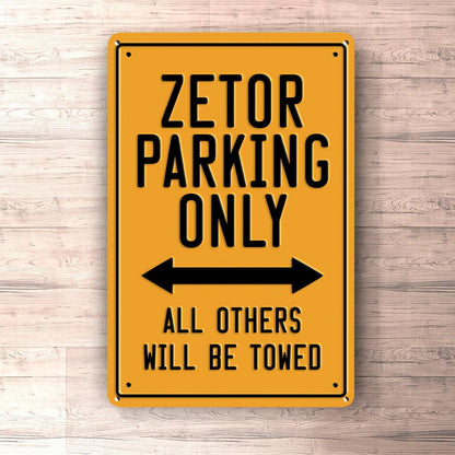Zetor Parking Only Skilte, Musemåtte, Dørmåtte-Parking skilte-Zetor-Garage Culture Shop- garage - man cave - merchandise