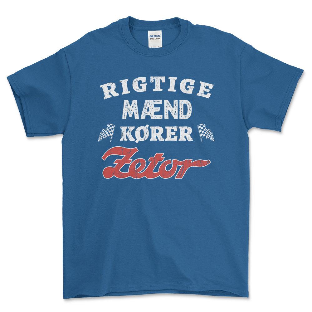 Zetor Rigtige Mænd Kører - Unisex T-Shirt , Bomuld-Beklædning-Zetor-Blå Royal-S-Forside-Garage Culture Shop- garage - man cave - merchandise