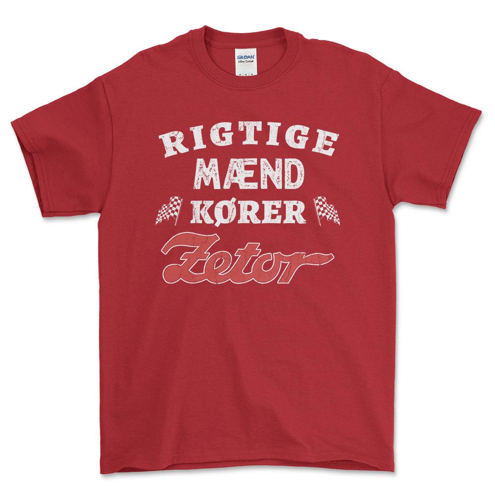 Zetor Rigtige Mænd Kører - Unisex T-Shirt , Bomuld-Beklædning-Zetor-Rød-S-Forside-Garage Culture Shop- garage - man cave - merchandise