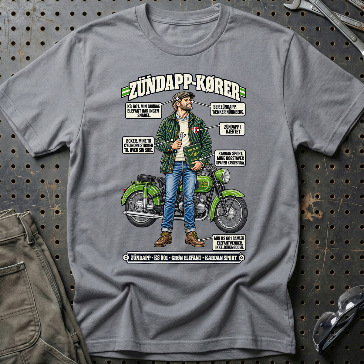 
Zündapp-Kører T-Shirt – Grå Sport