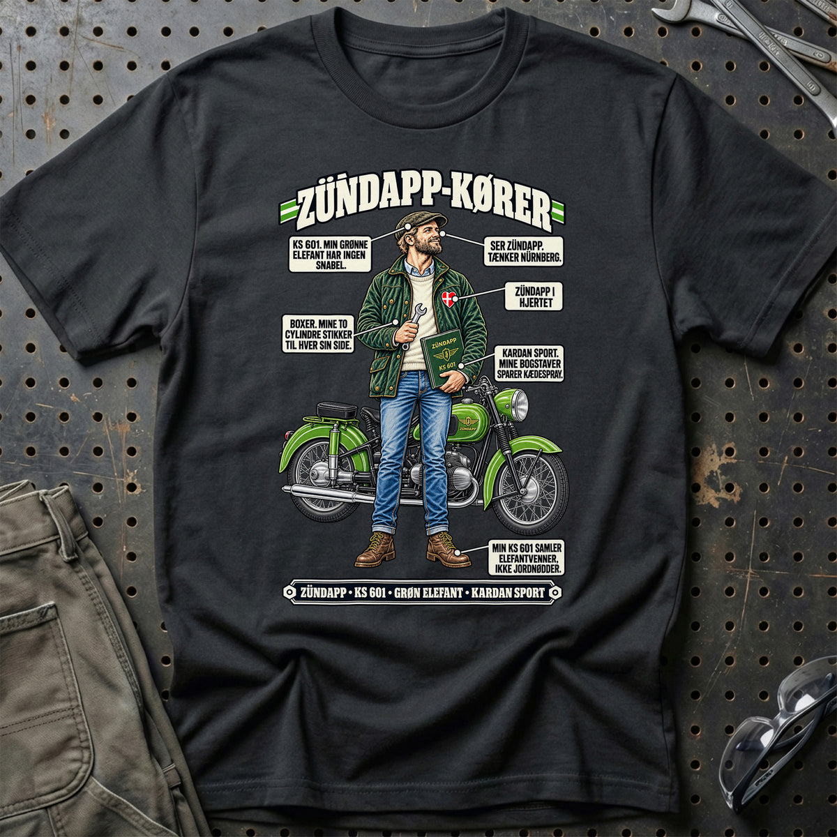 
Zündapp-Kører T-Shirt – Sort