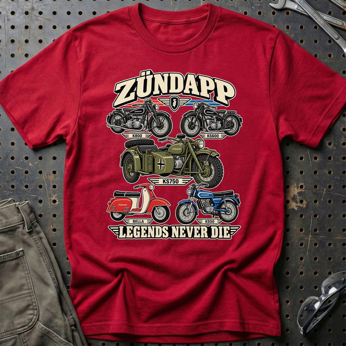 
Produktbillede af Zündapp Legends Never Die T-Shirt