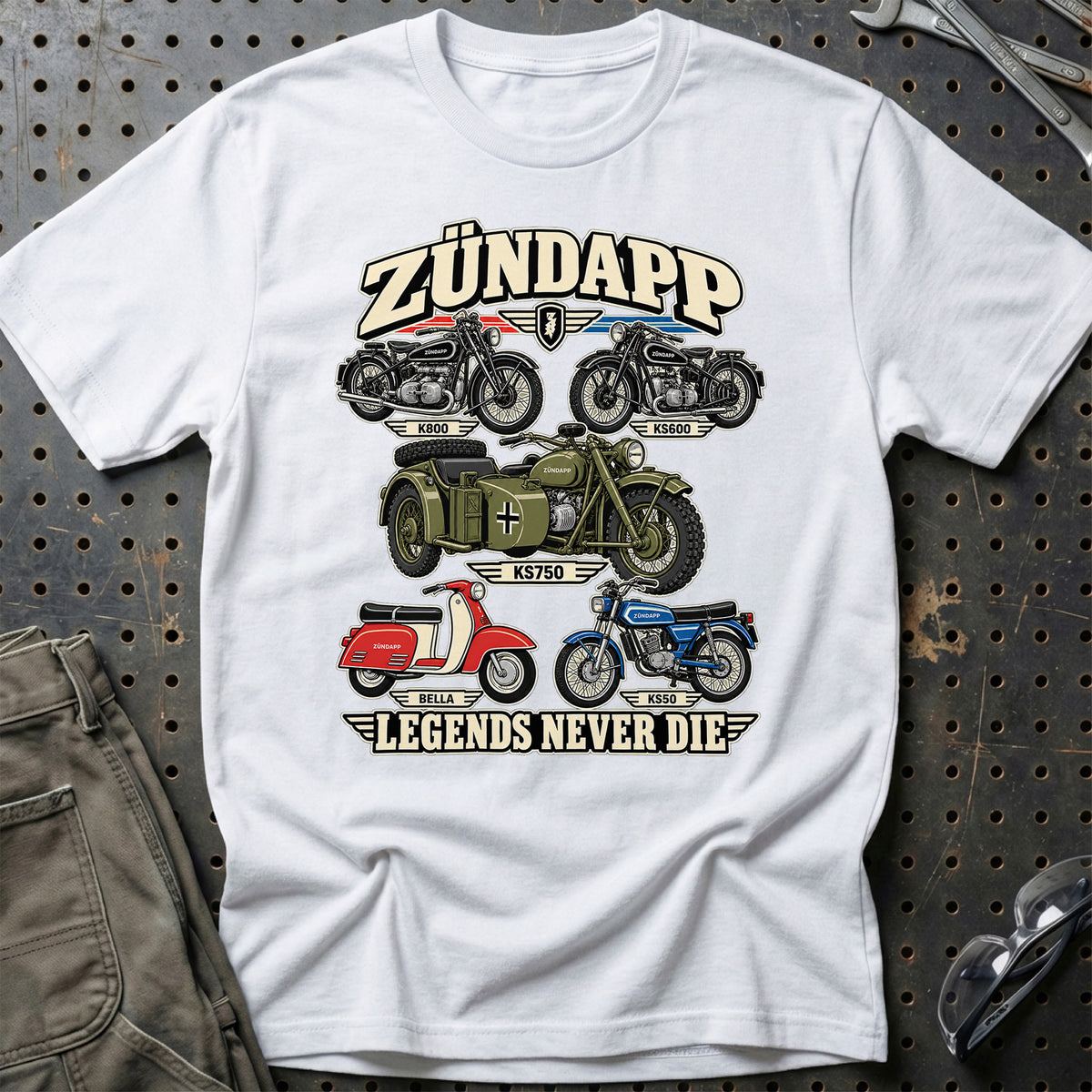
Produktbillede af Zündapp Legends Never Die T-Shirt