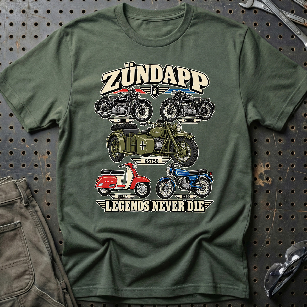 
Produktbillede af Zündapp Legends Never Die T-Shirt