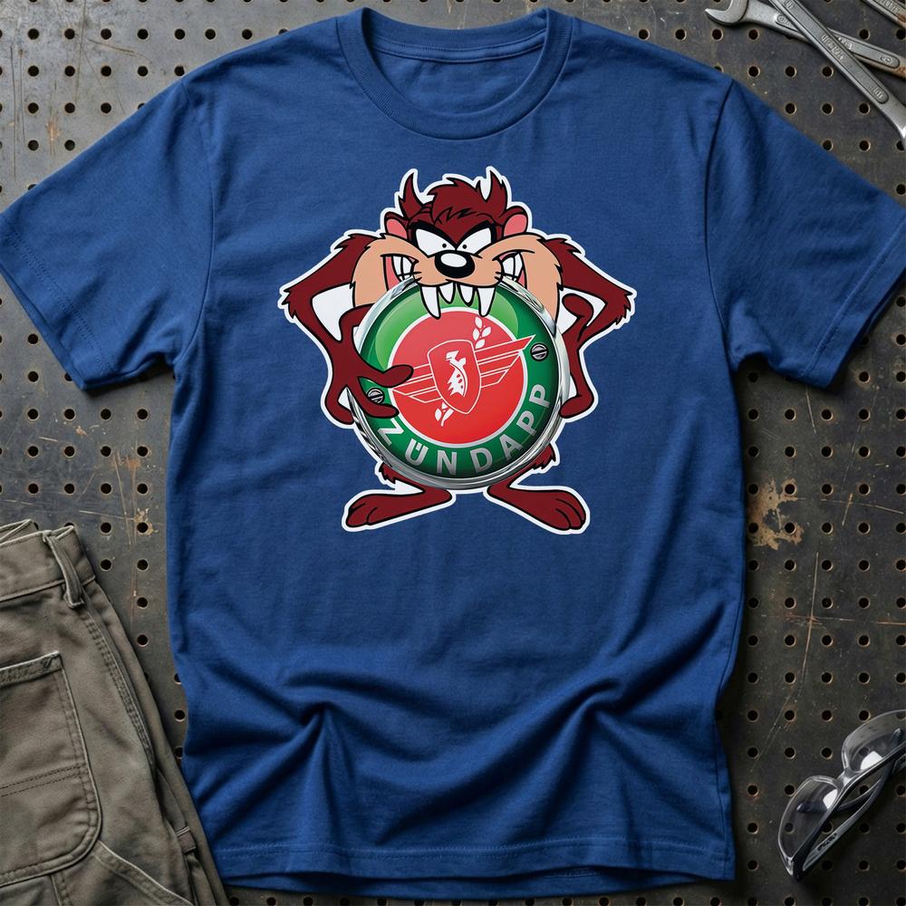 Zundapp TAZ T-Shirt-Beklædning-Zundapp-Blå Royal-S-Garage Culture Shop- garage - man cave - merchandise