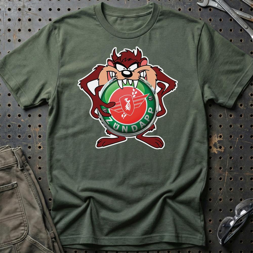 Zundapp TAZ T-Shirt-Beklædning-Zundapp-Grøn Militær-S-Garage Culture Shop- garage - man cave - merchandise