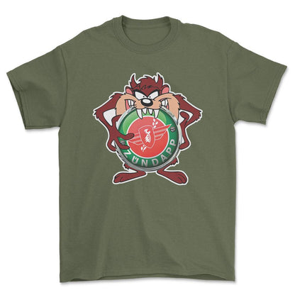 Zundapp TAZ Unisex T-Shirt , Bomuld-Beklædning-Zundapp-Grøn Militær-S-Forside-Garage Culture Shop- garage - man cave - merchandise